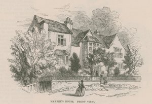 Casa di Andrew Marvel, Highgate, Londra da Frederick William Fairholt