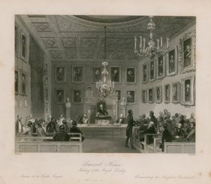 Somerset House, riunione della Royal Society da Frederick William Fairholt