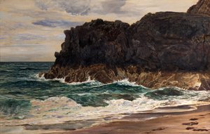 Roccia del Faro, Llanddwyn, Galles del Nord da Frederick William Hayes