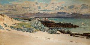Snowdon e Caernarvon da Llanddwyn Island, 1917 da Frederick William Hayes