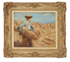 Tempo di raccolto (olio su tela) da Frederick William Jackson