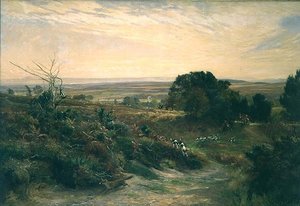 La caccia al sud Dorset su Eggerdon Hill da Frederick William Newton Whitehead