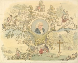 Progetto per una pagina del titolo nello stile di Rowlandson