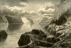 Point Noir, Trinity Rock e Cape Eternity, fiume Saguenay, c1870 da Frederick William Quartley