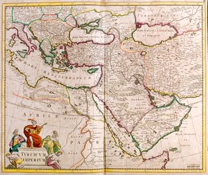 Italia, Penisola Balcanica, Turchia, Libano, Siria, Israele, Giordania, Iraq, Penisola Arabica, Iran da Frederick de Wit