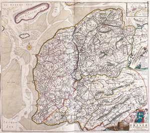 Mappa della Frisia (Germania) da Frederick de Wit