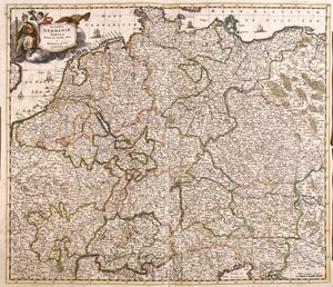 Mappa della Germania da Frederick de Wit