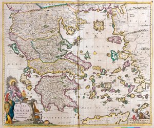 Mappa della Grecia da Frederick de Wit