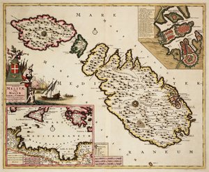 Mappa di Malta, Gozo e Comino da Frederick de Wit