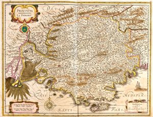 Mappa della Provenza (Francia) da Frederick de Wit
