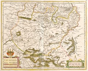 Mappa della Turingia (Germania)