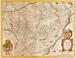 Mappa della Contea di Champagne (Francia) da Frederick de Wit