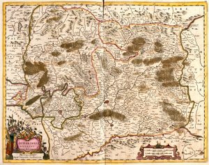 Mappa del Ducato di Lorena (Francia) da Frederick de Wit