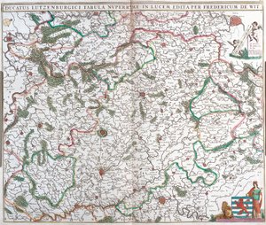 Mappa del Ducato di Lussemburgo