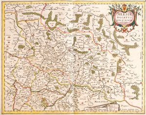 Mappa del Ducato di Slesia, Germania e Repubblica Ceca da Frederick de Wit