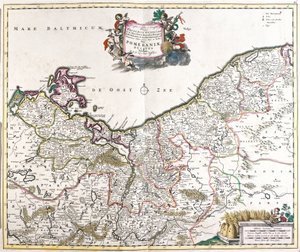 Mappa del Ducato di Pomerania (Polonia) da Frederick de Wit