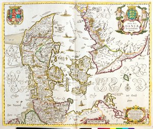 Mappa del Regno di Danimarca da Frederick de Wit