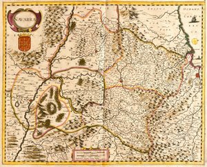 Mappa del Regno di Navarra (Francia) da Frederick de Wit