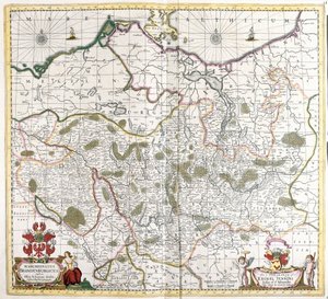 Mappa del Margraviato di Brandeburgo (Germania) da Frederick de Wit