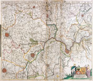 Mappa dei Marchesati del Sacro Romano Impero e della Signoria di Mechelen (Paesi Bassi) da Frederick de Wit