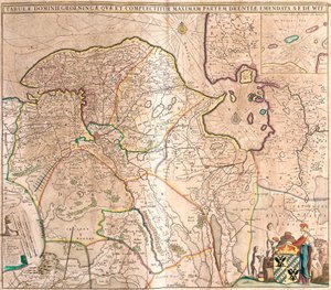 Mappa della Provincia di Groningen, Paesi Bassi da Frederick de Wit