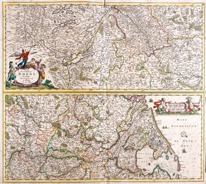Mappa della Renania (Germania) da Frederick de Wit