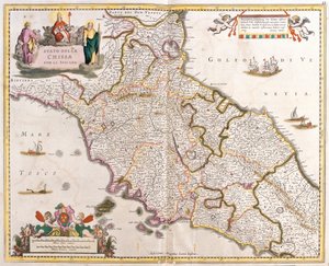 Mappa degli Stati della Chiesa in Toscana (Italia)