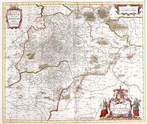 Mappa della marca di Misnia (Germania) da Frederick de Wit