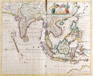 Pakistan, India, Nepal, Bhutan, Bangladesh, Birmania, Thailandia, Laos, Cambogia, Vietnam, Malesia, Indonesia, Filippine.