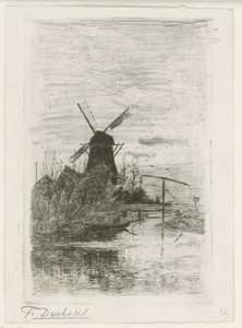Il pescatore da Fredericus Jacobus van Rossum du Chattel (signed by artist)