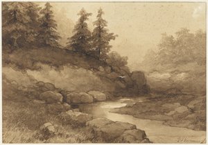 Paesaggio collinare con un fiume