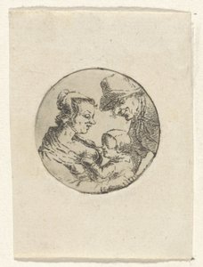 Uomo e donna con bambino da Frederik Hendrik Weissenbruch