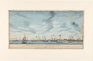 Veduta della città di Paramaribo da Frederik Jägerschiöld (signed by artist)