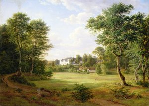 Paesaggio danese con un piccolo castello da Frederik Kiaerskou