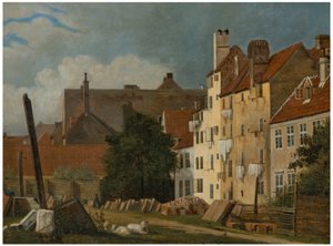 Vista di Marmorpladsen, Copenaghen (Parte di Marmorpladsen a Copenaghen) da Frederik Sødring