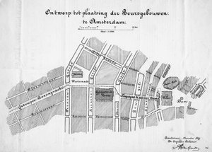 Progetto per una borsa merci, Amsterdam, situazione. Novembre 1879