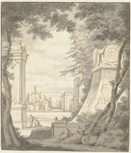 Paesaggio fantastico con architettura classicista da Frederik de Moucheron