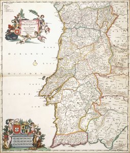 Mappa che mostra il Portogallo da Frederik de Wit