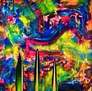 Figure astratte dai colori vivaci da Fredrik Olsen