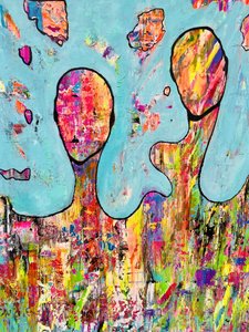 Figure astratte dai colori vivaci