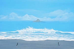 Onde sulla Spiaggia Blu