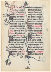 Foglio di manoscritto dal Messale di Beauvais da French 13th Century