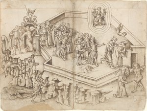 Allegoria della vita di uno studioso in una famiglia ricca da French 16th Century