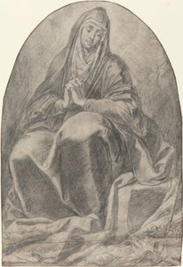 La Vergine Addolorata Contempla gli Strumenti della Passione