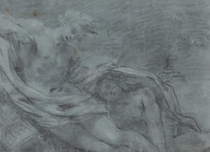 Due Figure Reclinate [verso] da French 17th Century