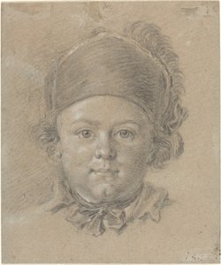 Un ragazzo con un berretto militare da French 18th Century