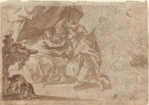 Giacobbe e Rebecca davanti a Isacco da French 18th Century