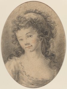 Ritratto di una ragazza da French 18th Century