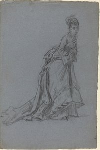 Giovane donna alla moda che avanza