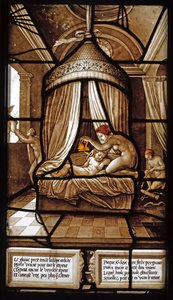 La storia di Psiche, vetrata, 1441-1444